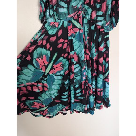 NWT Torrid Butterfly Studio Knit Cinch Front Mini Skater Dress - Picture 5 of 9